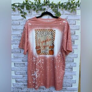 Pumpkin Spice Bleached Graphic T-Shirt